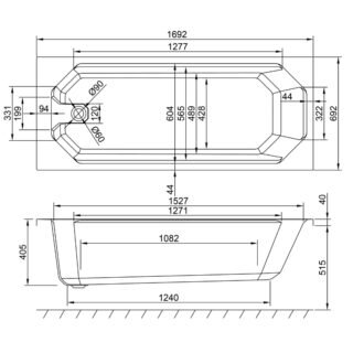 Carron Camden Single Ended Bath - No TH - White - Image 7