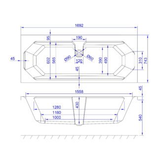 Carron Camden Double Ended Bath - No TH - White - Image 4