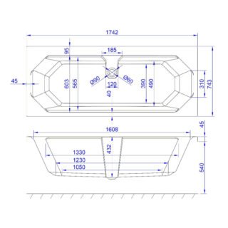 Carron Camden Double Ended Bath - No TH - White - Image 5