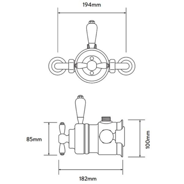 Aqualisa Aquatique One Outlet Thermostatic Exposed Shower Valve - Image 6
