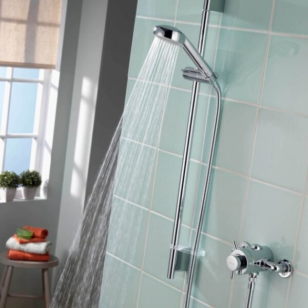 Aqualisa Aspire Dl One Outlet Exposed Shower Valve With Slide Rail Kit - Chrome
