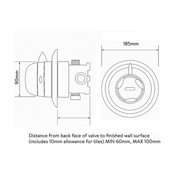 Aqualisa Aqua One Outlet Concealed Shower Valve - Image 3