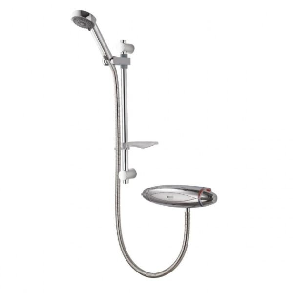Aqualisa Colt One Outlet Exposed Shower Valve With Slide Rail Kit - Chrome - Image 2