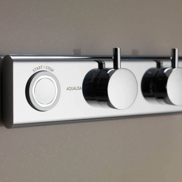 Aqualisa HiQu Smart Digital Bath Valve With Overflow Bath Filler - Hp Combi - Chrome - Image 3