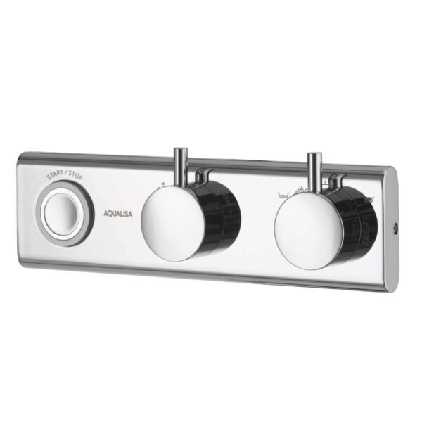 Aqualisa HiQu Smart Digital Bath Valve With Overflow Bath Filler - Hp Combi - Chrome