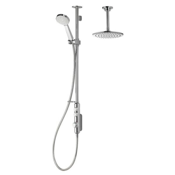 Aqualisa I system Smart 2 Outlet Exposed Shower With Adjustable And Ceiling Fixed Head - Hp Combi - Chrome - Image 4