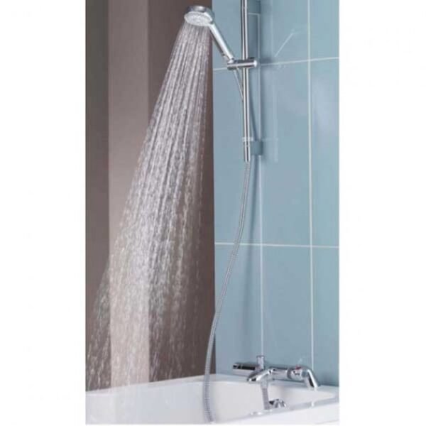 Aqualisa Midas 100 Thermostatic Bath Shower Mixer With Slide Rail Kit - Chrome
