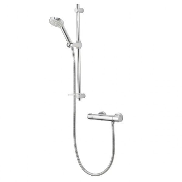 Aqualisa Midas 110 Thermostatic Bar Shower Valve With Slide Rail Kit - Chrome - Image 3
