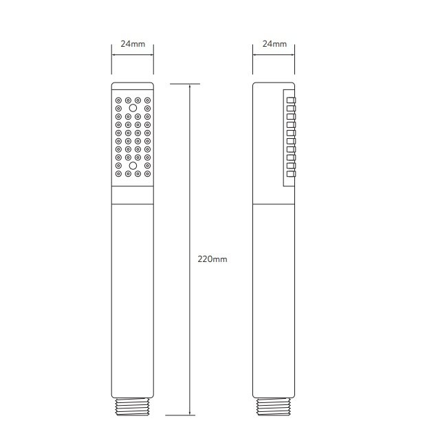 Aqualisa Options Round Slim Shower Handset - Chrome - Image 2