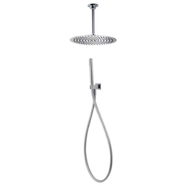 Aqualisa Options Metal Shower Handset With 250mm Round Ceiling Fixed Shower Head - Chrome - Image 4