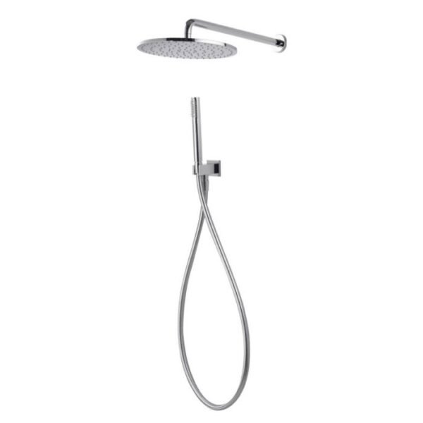 Aqualisa Options Metal Shower Handset With 250mm Round Wall Fixed Shower Head - Chrome - Image 3