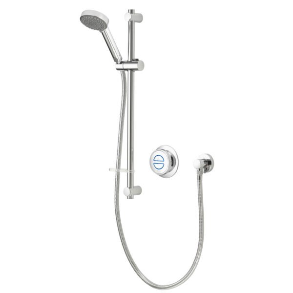Aqualisa Quartz Classic Smart 1 Outlet Concealed Shower With Slide Rail Kit - Chrome
