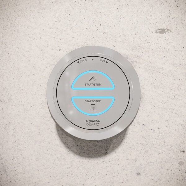 Aqualisa Quartz Classic Smart 2 Outlet Digital Concealed Shower Valve With Riser Rail And Bath Filler - Chrome - Image 2