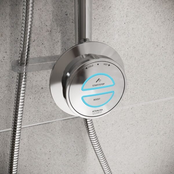 Aqualisa Quartz Classic Smart One Outlet Digital Exposed Shower Set - Chrome - Image 4
