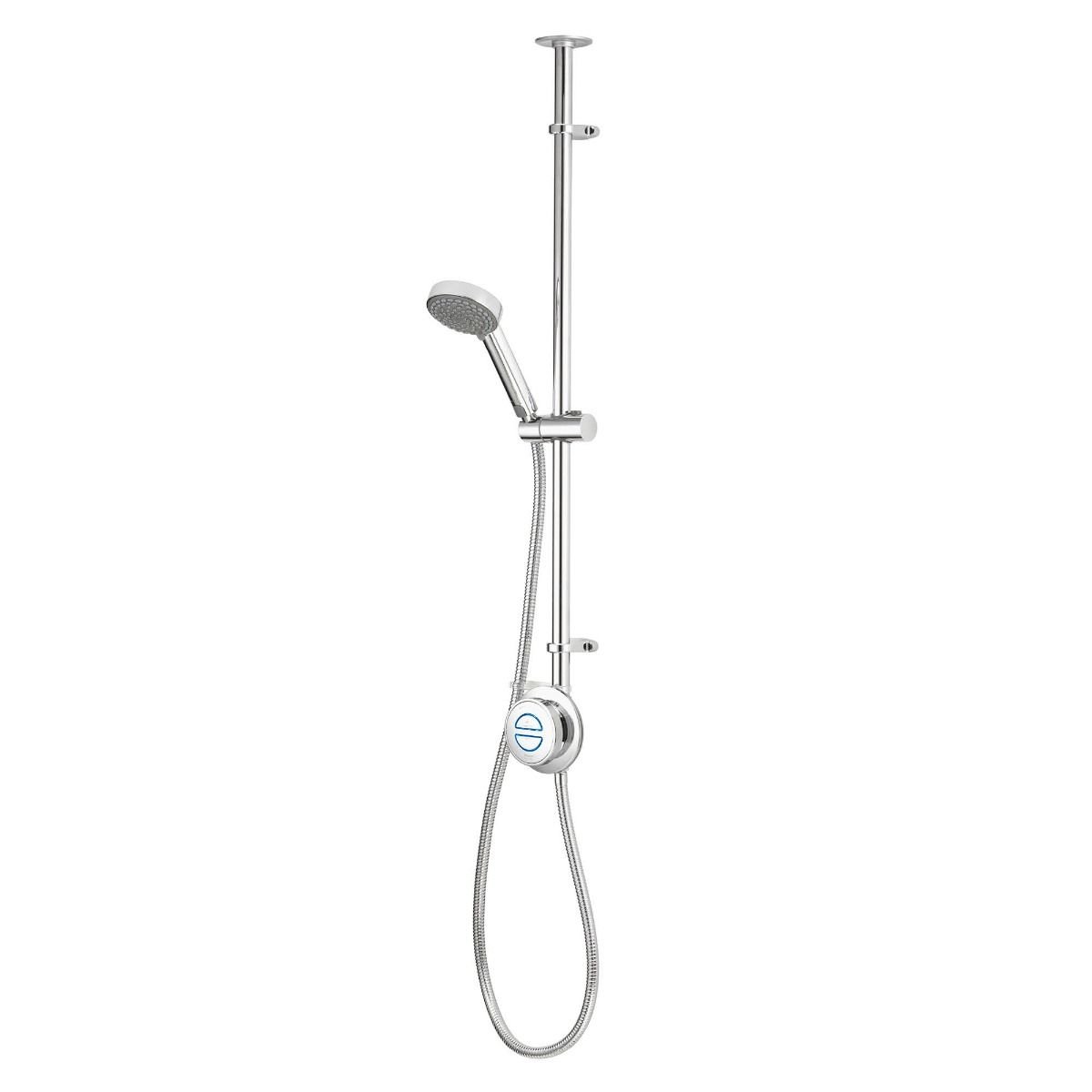Aqualisa Quartz Classic Smart One Outlet Digital Exposed Shower Set - Chrome