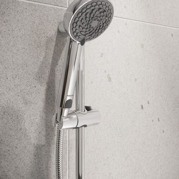 Aqualisa Quartz Classic 2 Outlet Digital Shower Valve With Exposed Riser Rail And Ceiling Head - Chrome - Image 4