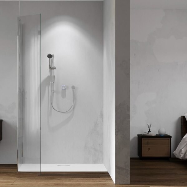 Aqualisa Quartz Blue Smart One Outlet Digital Concealed Shower Slide Rail Kit With Adjustable Head - Gravity Pumped - Chrome - Image 4