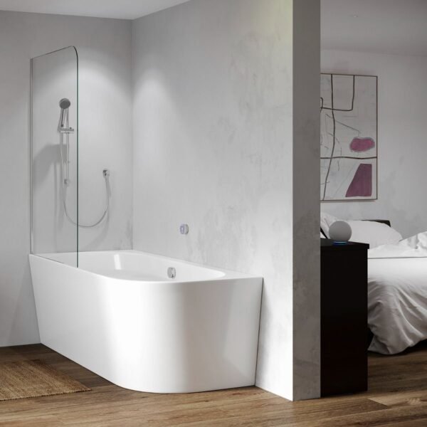 Aqualisa Quartz Digital One Outlet Concealed Shower Valve With Slide Rail Kit And Bath Filler - Gravity Pumped - Chrome - Image 4