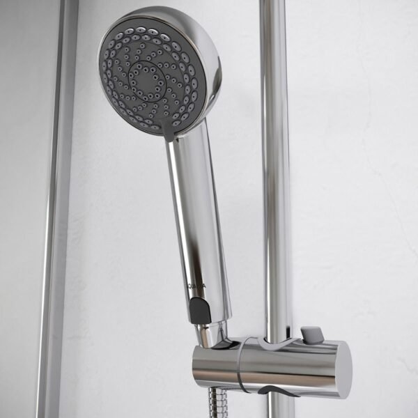Aqualisa Quartz Blue Smart Exposed Shower Slide Rail Kit - Gravity Pumped - Chrome - Image 3