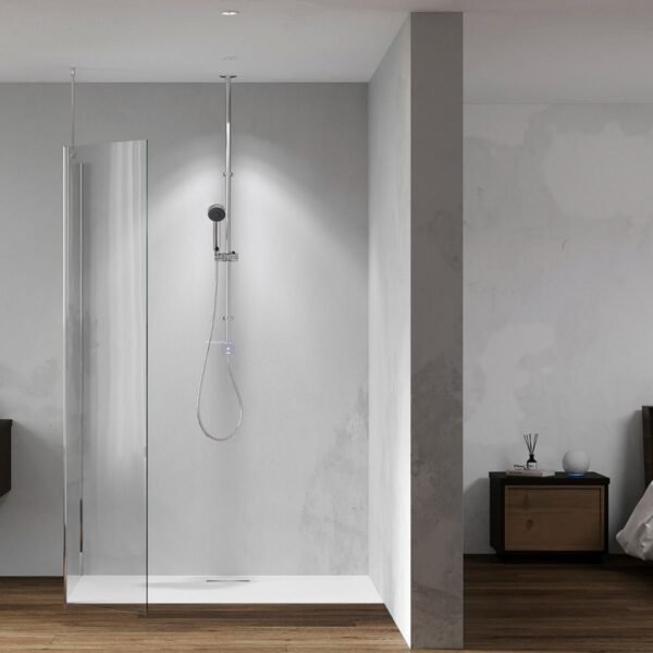 Aqualisa Quartz Blue Smart Exposed Shower Slide Rail Kit - Gravity Pumped - Chrome - Image 4