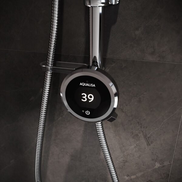 Aqualisa Quartz Touch 2 Outlet Smart Digital Exposed Shower Valve With Shower Kit - Gravity Pumped - Chrome - Image 2