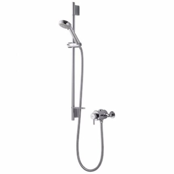 Aqualisa Siren Sl One Outlet Exposed Shower Valve With Slide Rail Kit - Chrome - Image 2