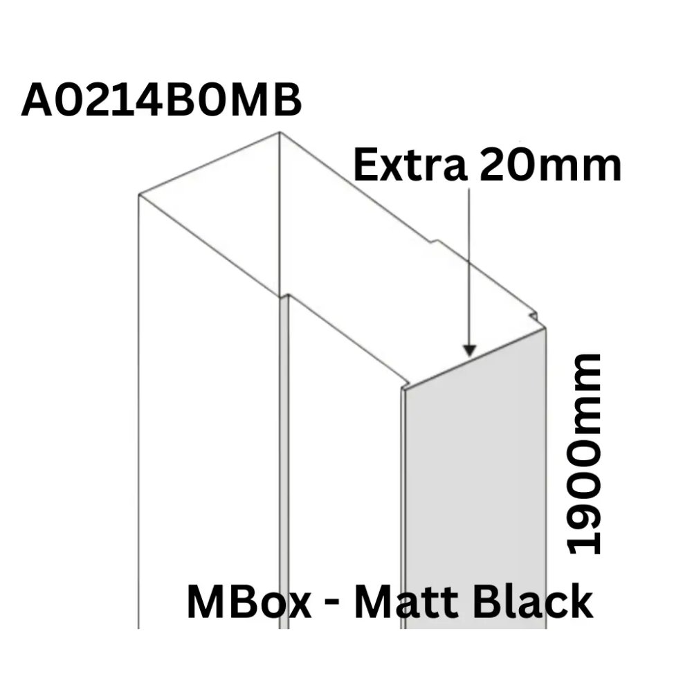 Merlyn Mbox 20mm Extension Profile - 1900mm High