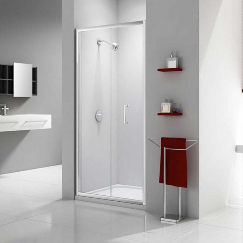 Merlyn Ionic Express Recessed Bifold Shower Door - Chrome