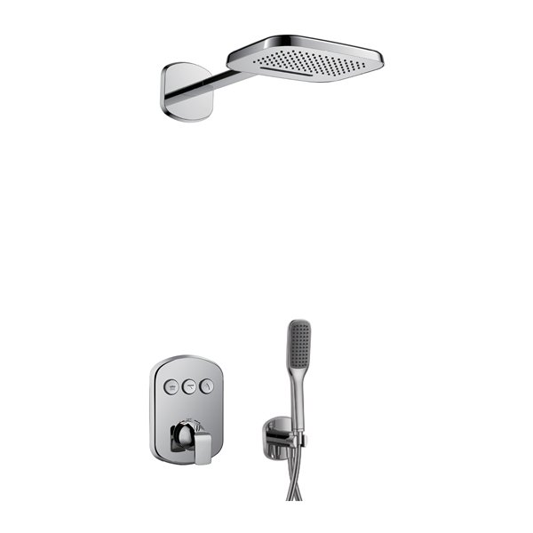 Flova Fusion 3 Outlet Concealed Shower Kit - Chrome