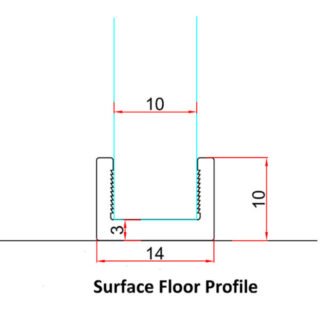 Merlyn 10 Series U Channel -1400mm Long - Chrome - Image 2