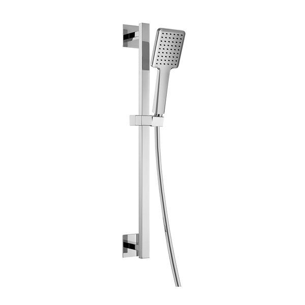 Flova Quba Slide Rail With Shower Handset And Smooth Hose - Chrome