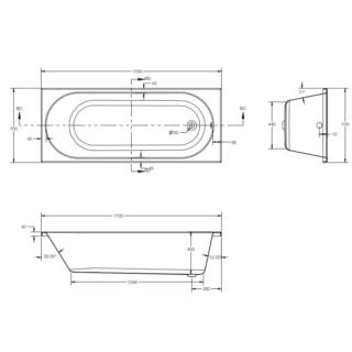 Tissino Angelo Premium Slim Round Single Ended Bath - Image 4