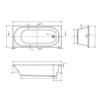 Tissino Angelo Premium Slim Round Single Ended Bath - Image 5