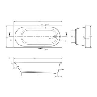 Tissino Angelo Premium Slim Round Single Ended Bath - Image 6