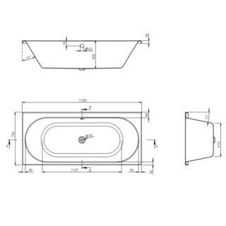 Tissino Angelo Premium Slim Round Double Ended Bath - Image 3