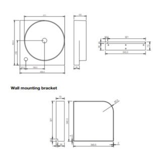 Tissino Davoli Basin With Support Arm and Waste - 450mm Wide - Image 2