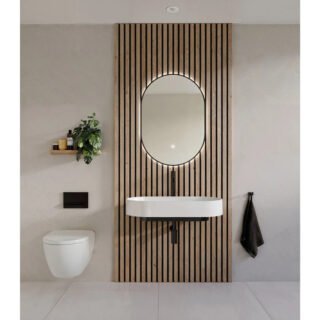 Tissino Davoli Basin With Support Arm and Waste - 800mm Wide - Image 2