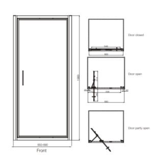 Tissino Rivelo In-fold Shower Door - Image 4