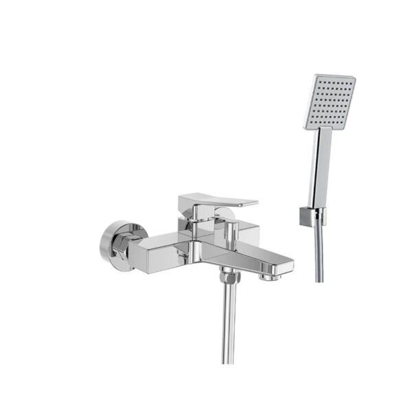 Tissino Wall Mounted Bath Shower Mixer Tap With Angled Handle