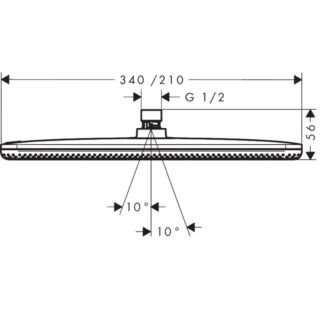 Hansgrohe Raindance Alive Q Overhead Shower 210/340 1Jet - Image 5