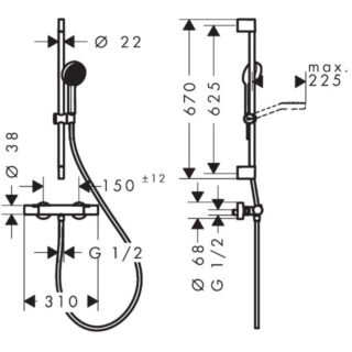 Hansgrohe Activera Select S 1-Outlet Shower Set - Image 5