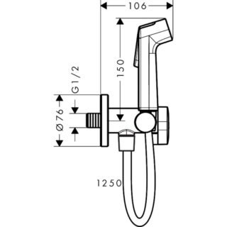 Hansgrohe Handshower And Hose - Chrome - Image 2