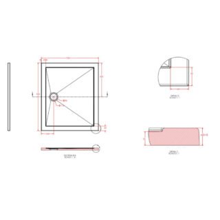 Eastbrook Corsair Rectangular Shower Tray - White - Image 3