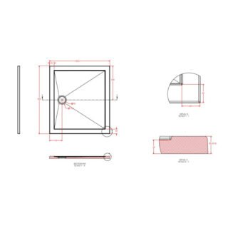 Eastbrook Corsair Rectangular Shower Tray - White - Image 4