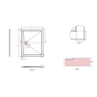 Eastbrook Corsair Rectangular Shower Tray - White - Image 6