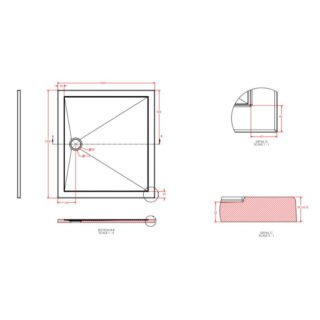 Eastbrook Corsair Rectangular Shower Tray - White - Image 7
