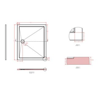 Eastbrook Corsair Rectangular Shower Tray - White - Image 9
