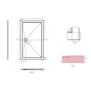 Eastbrook Corsair Rectangular Shower Tray - White - Image 14