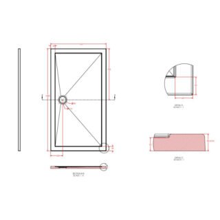 Eastbrook Corsair Rectangular Shower Tray - White - Image 17