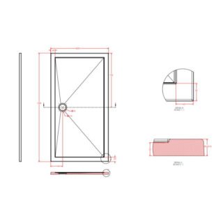 Eastbrook Corsair Rectangular Shower Tray - White - Image 21